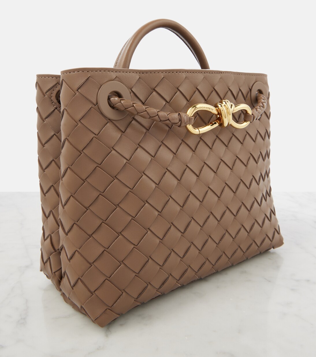 Sac Andiamo Small en cuir intrecciato | Bottega Veneta
