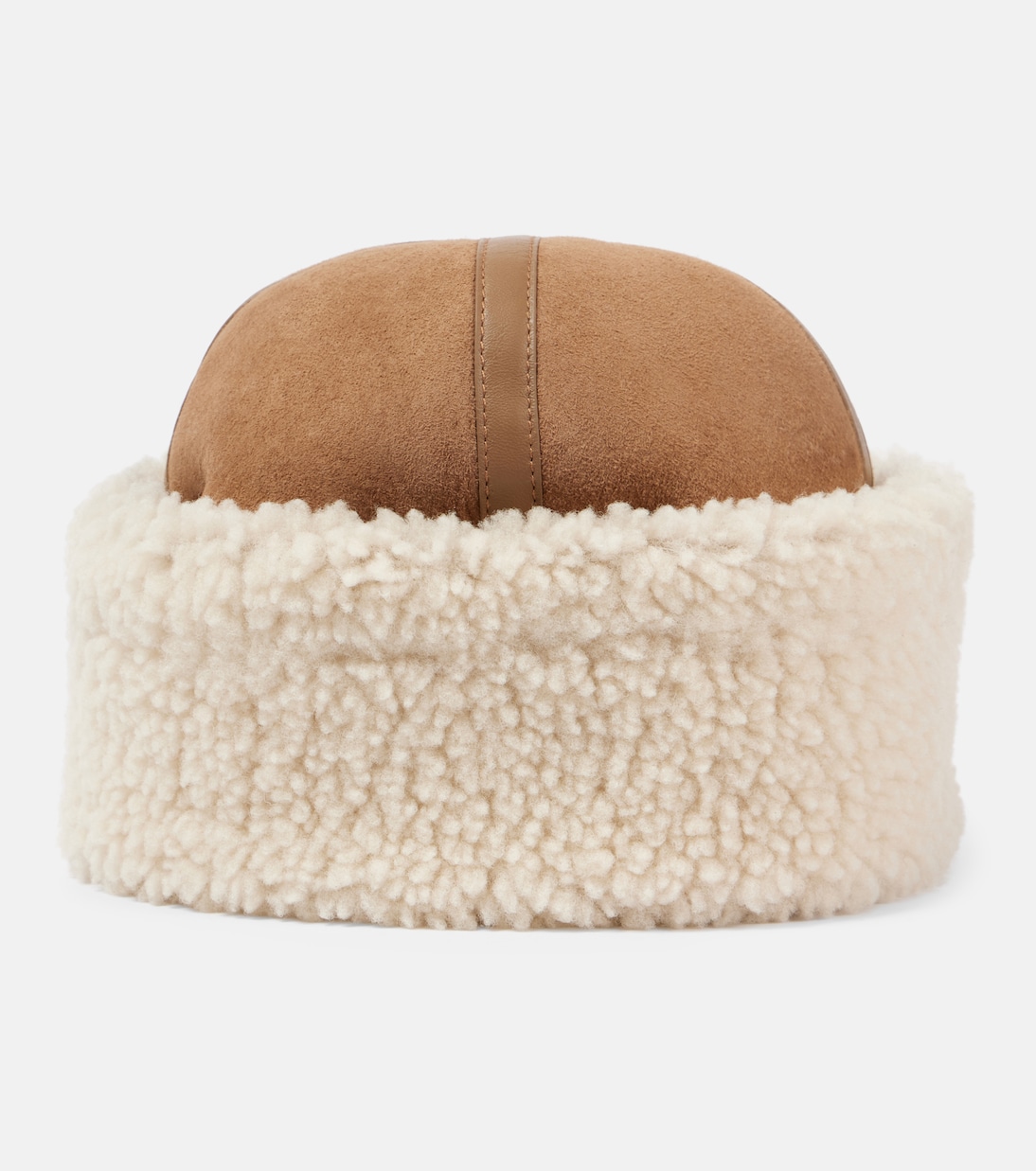 Cappello in suede e shearling con pelle | Toteme