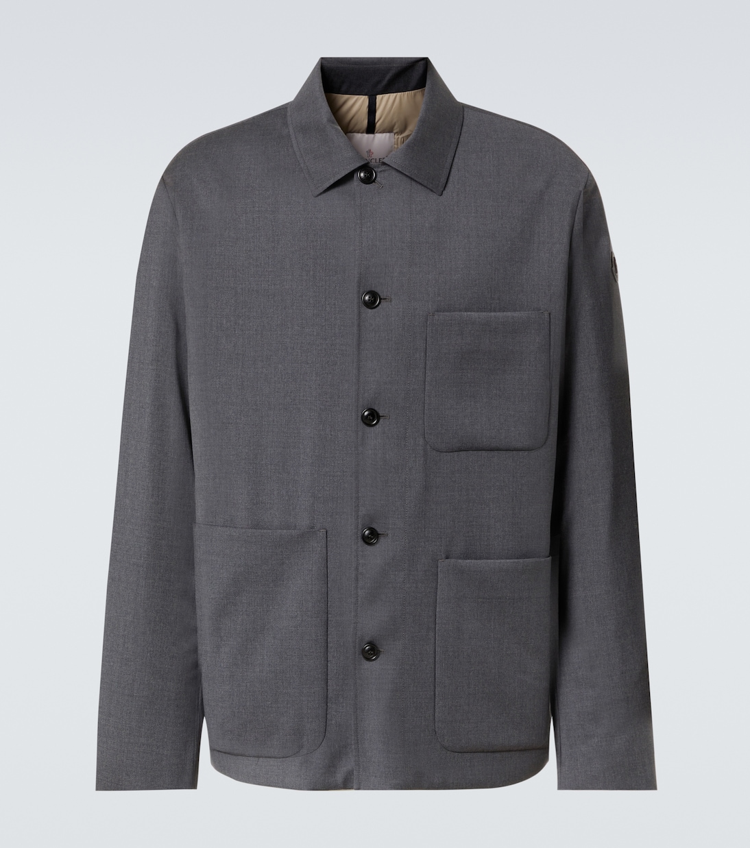 Wool-blend and down overshirt | Moncler