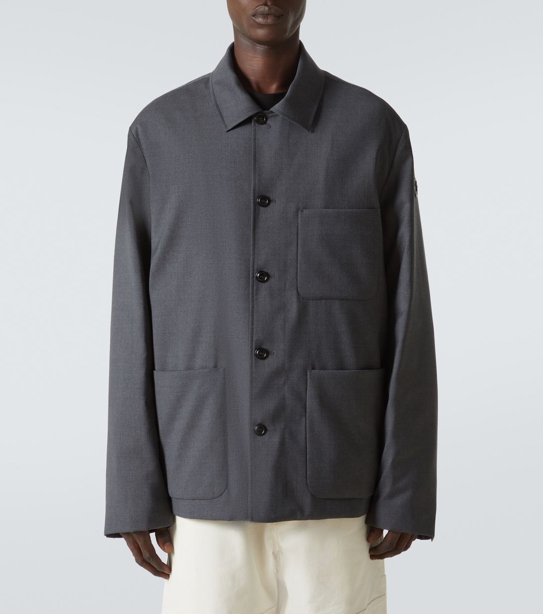 Wool-blend and down overshirt | Moncler