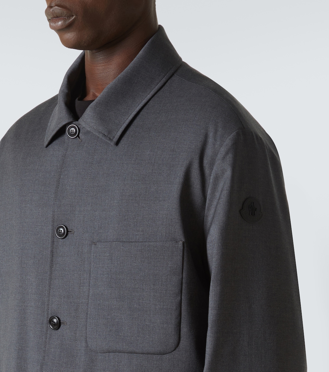 Wool-blend and down overshirt | Moncler