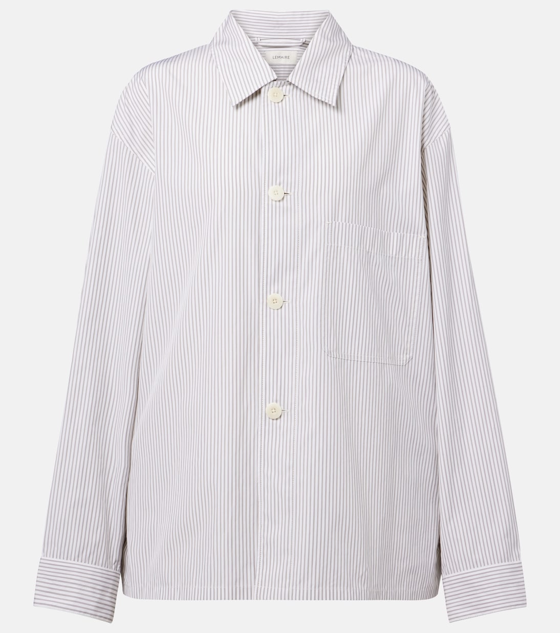 Camicia pigiama in popeline di cotone a righe | Lemaire