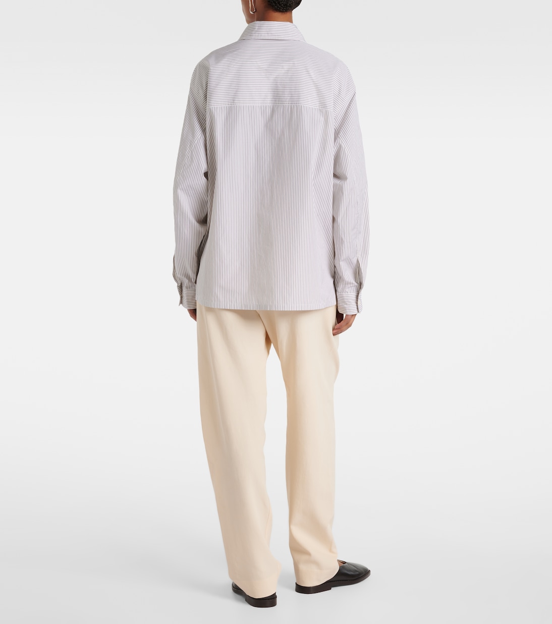 Camicia pigiama in popeline di cotone a righe | Lemaire