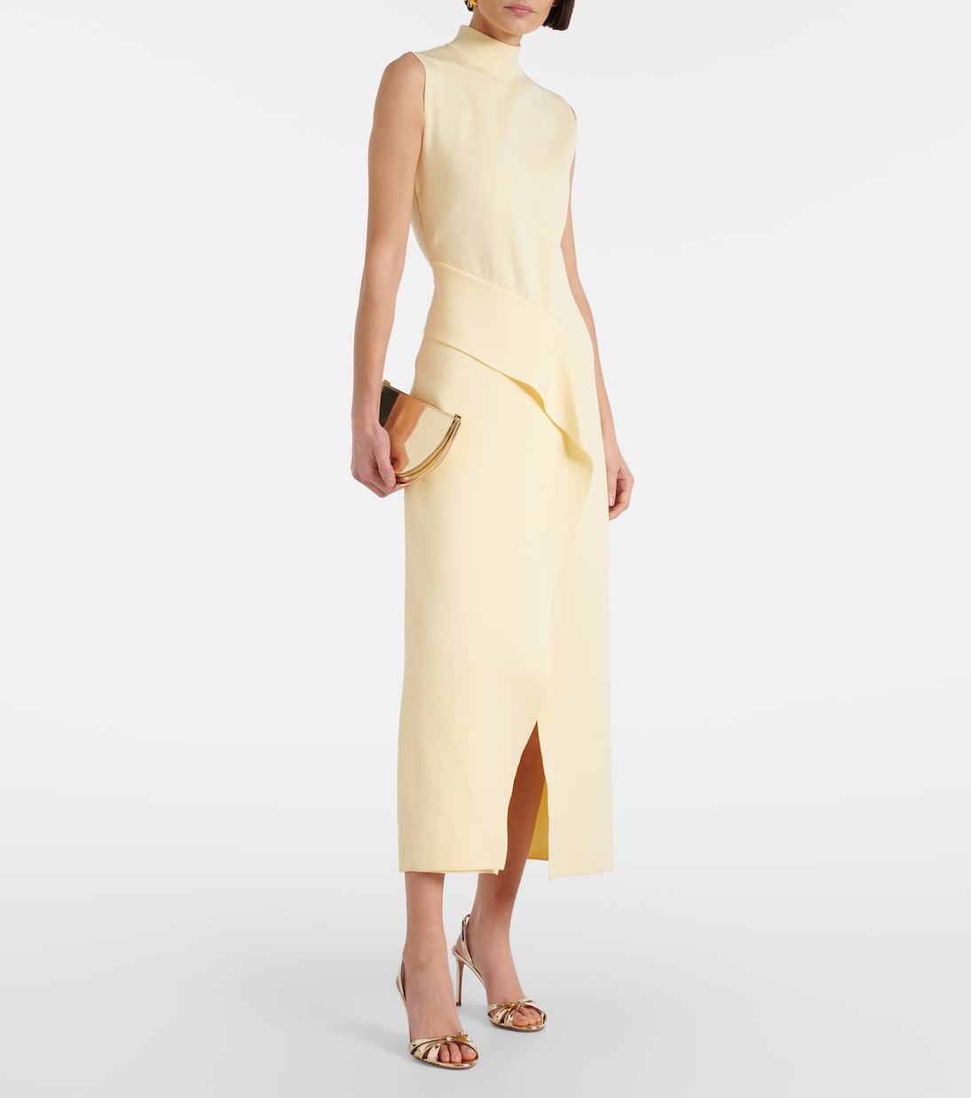 Draped asymmetric midi dress | Roland Mouret