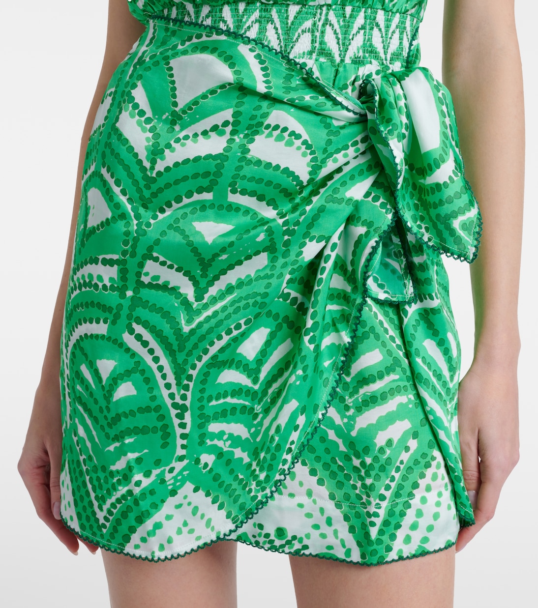 Celie printed one-shoulder minidress | Poupette St Barth