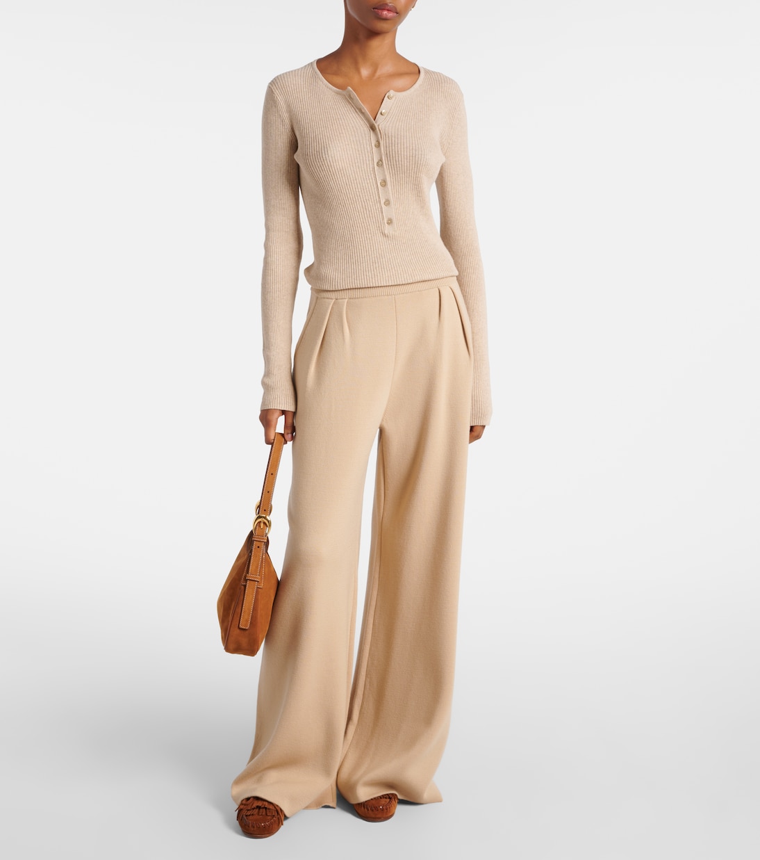 Top con bottoni Macaw in cashmere | Staud