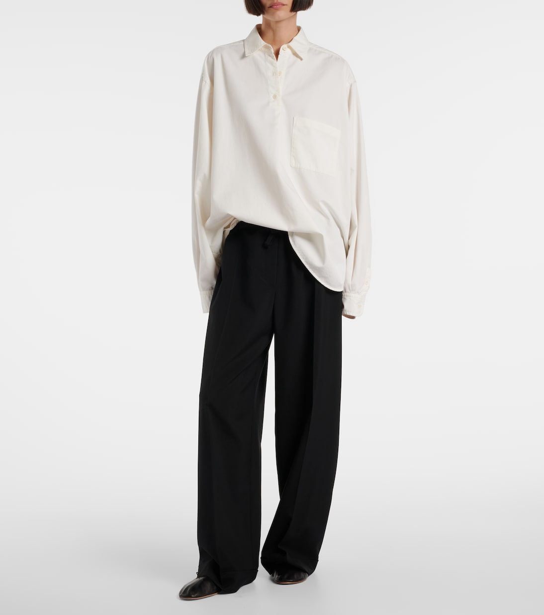 Yaji wool straight pants | The Row