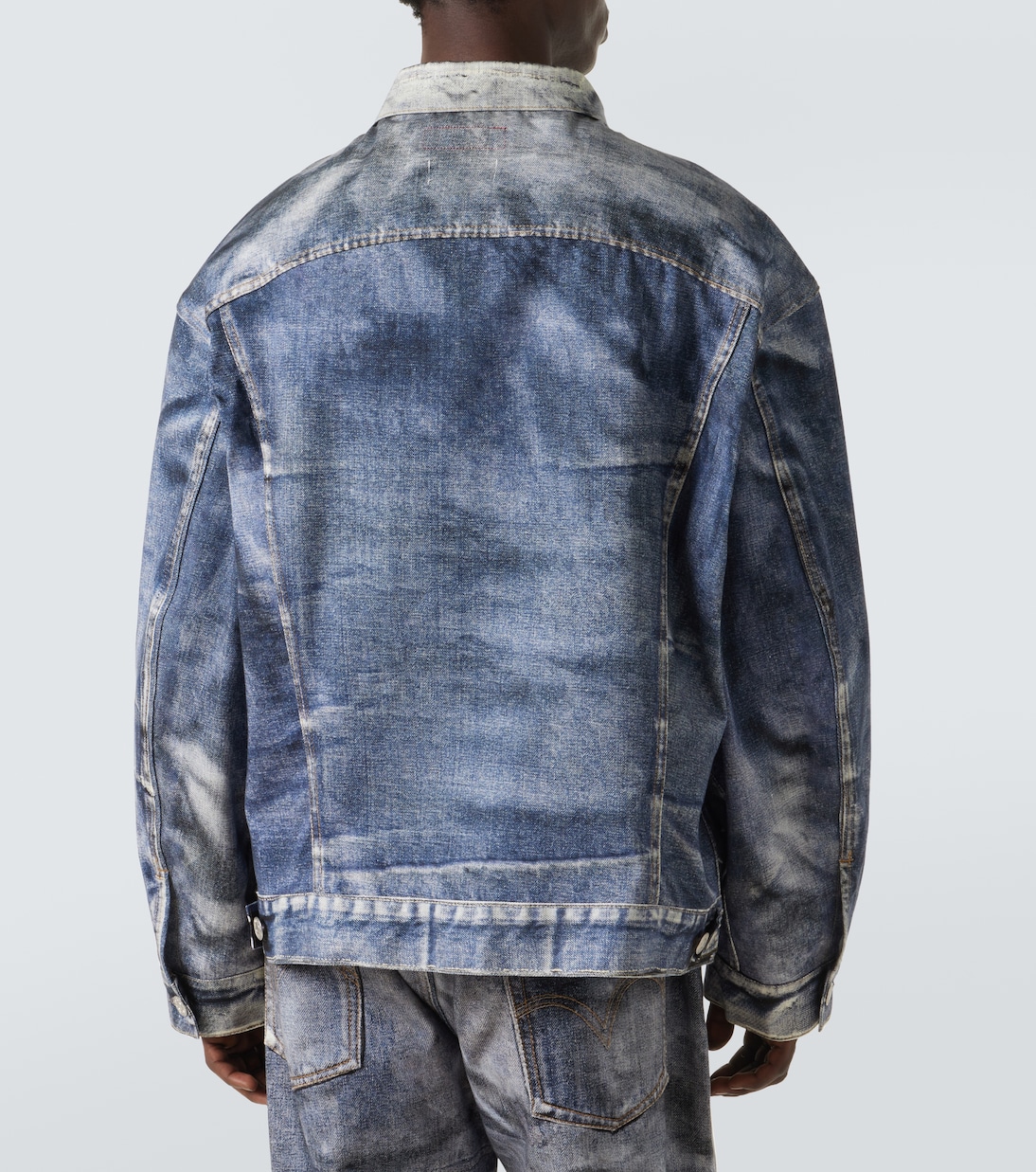 x Levi's® printed denim jacket in blue - Junya Watanabe