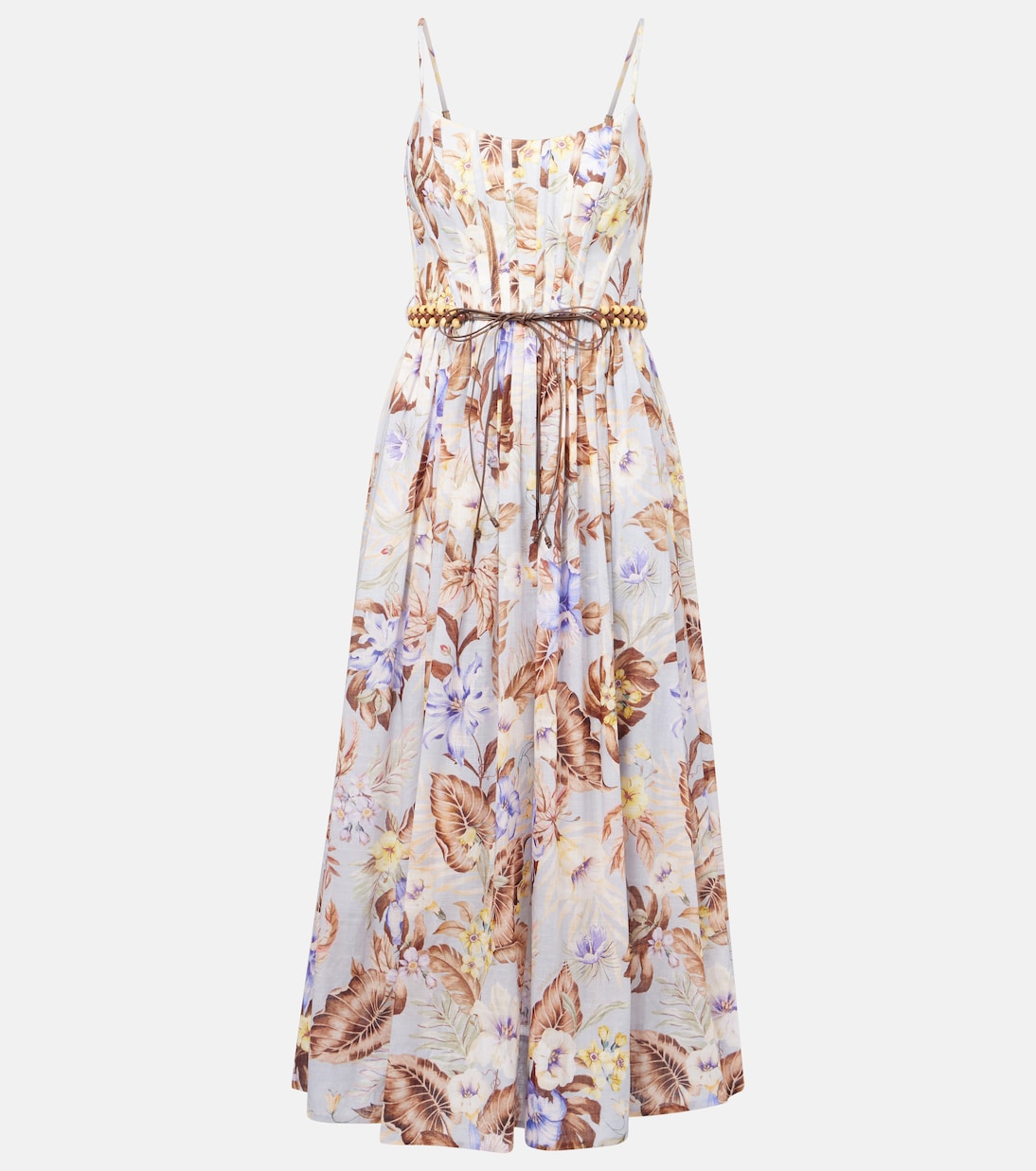 Abito bustier Rhiannon in cotone con stampa floreale | Zimmermann