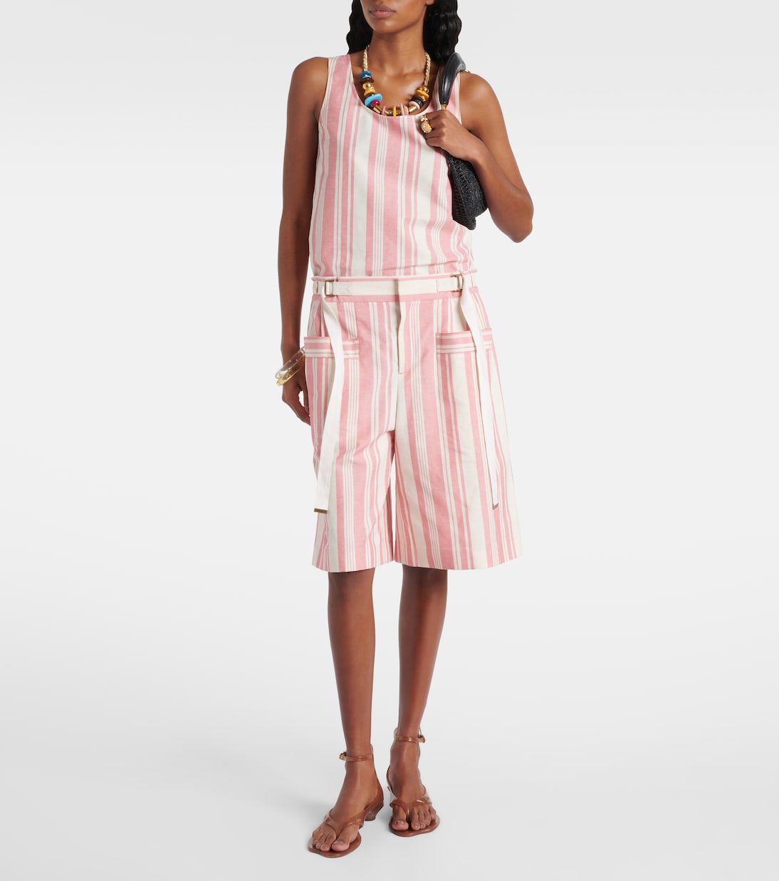 Bermudas de algodón a rayas | Chloé