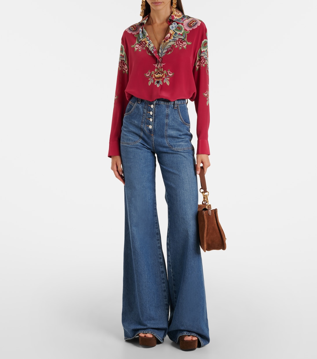 Camisa de crepé de seda floral | Etro