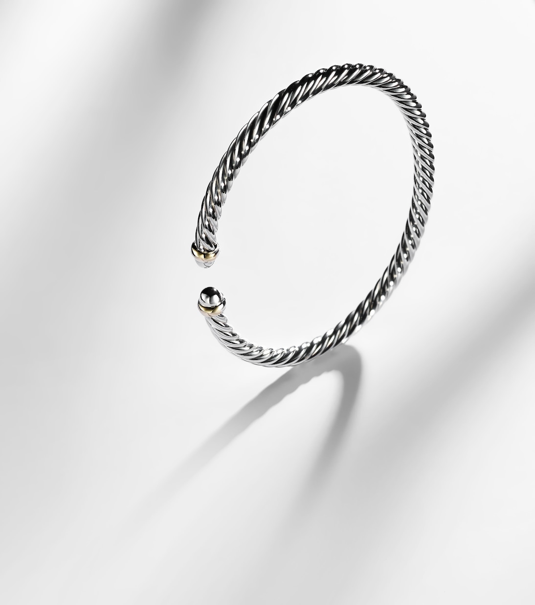 Bracelet Cable Flex en argent sterling et or 14 ct | David Yurman