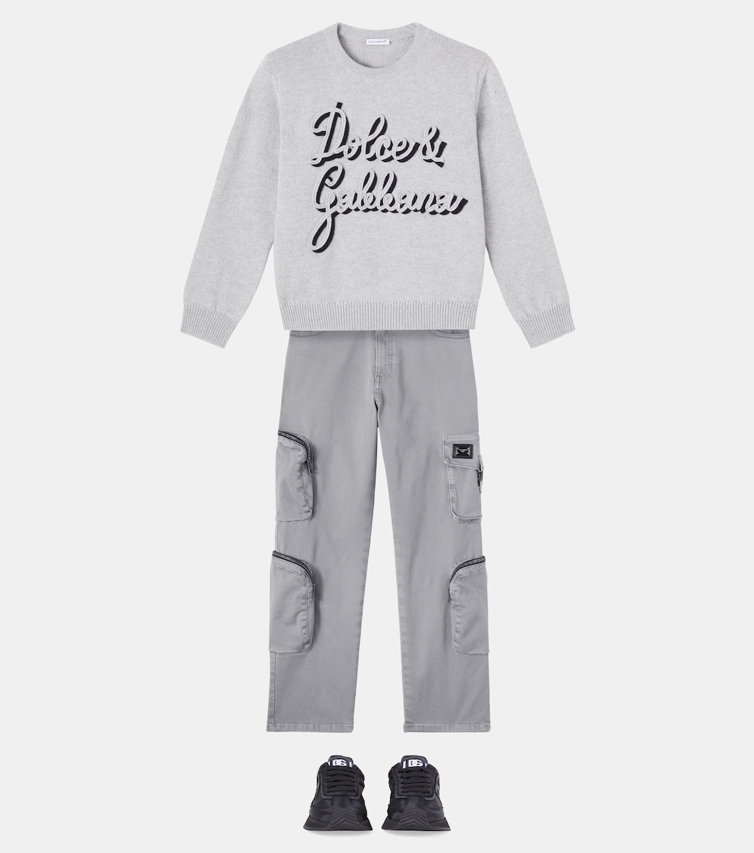 Logo virgin wool sweater | Dolce&Gabbana Kids