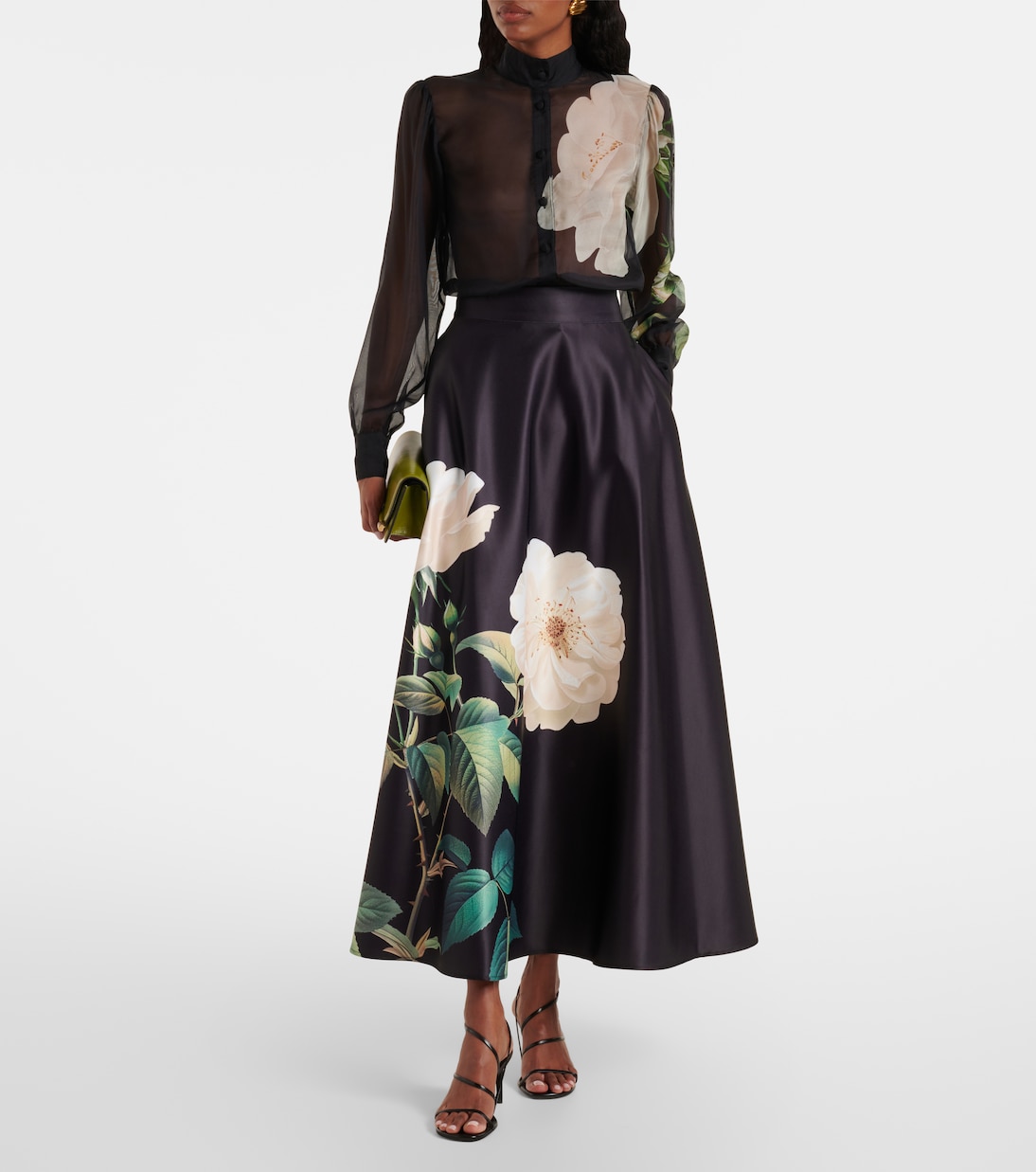 Falda larga Rosalyn floral | Leo Lin