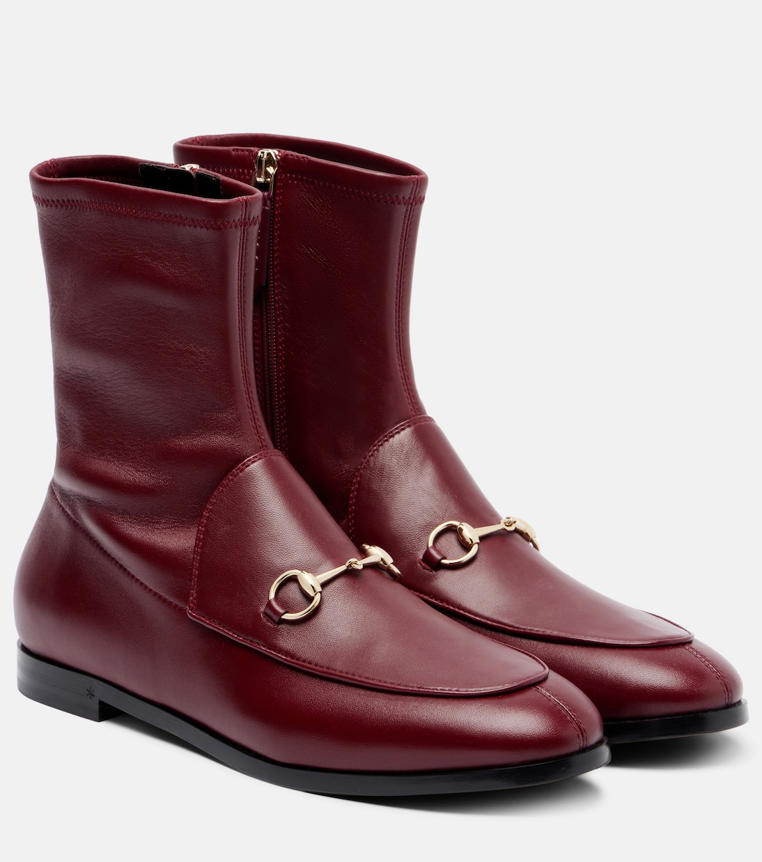 Horsebit leather ankle boots | Gucci