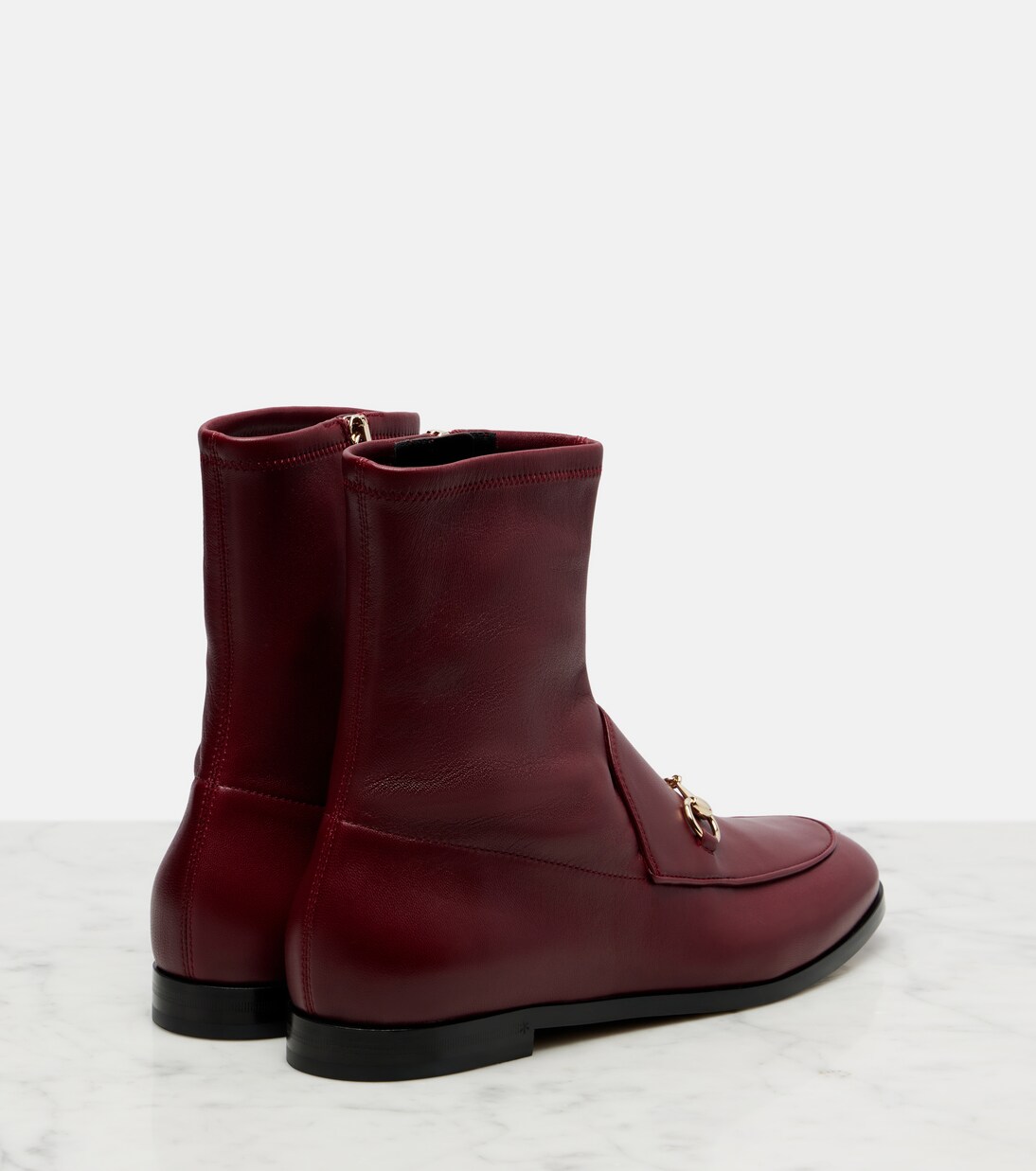 Horsebit leather ankle boots | Gucci