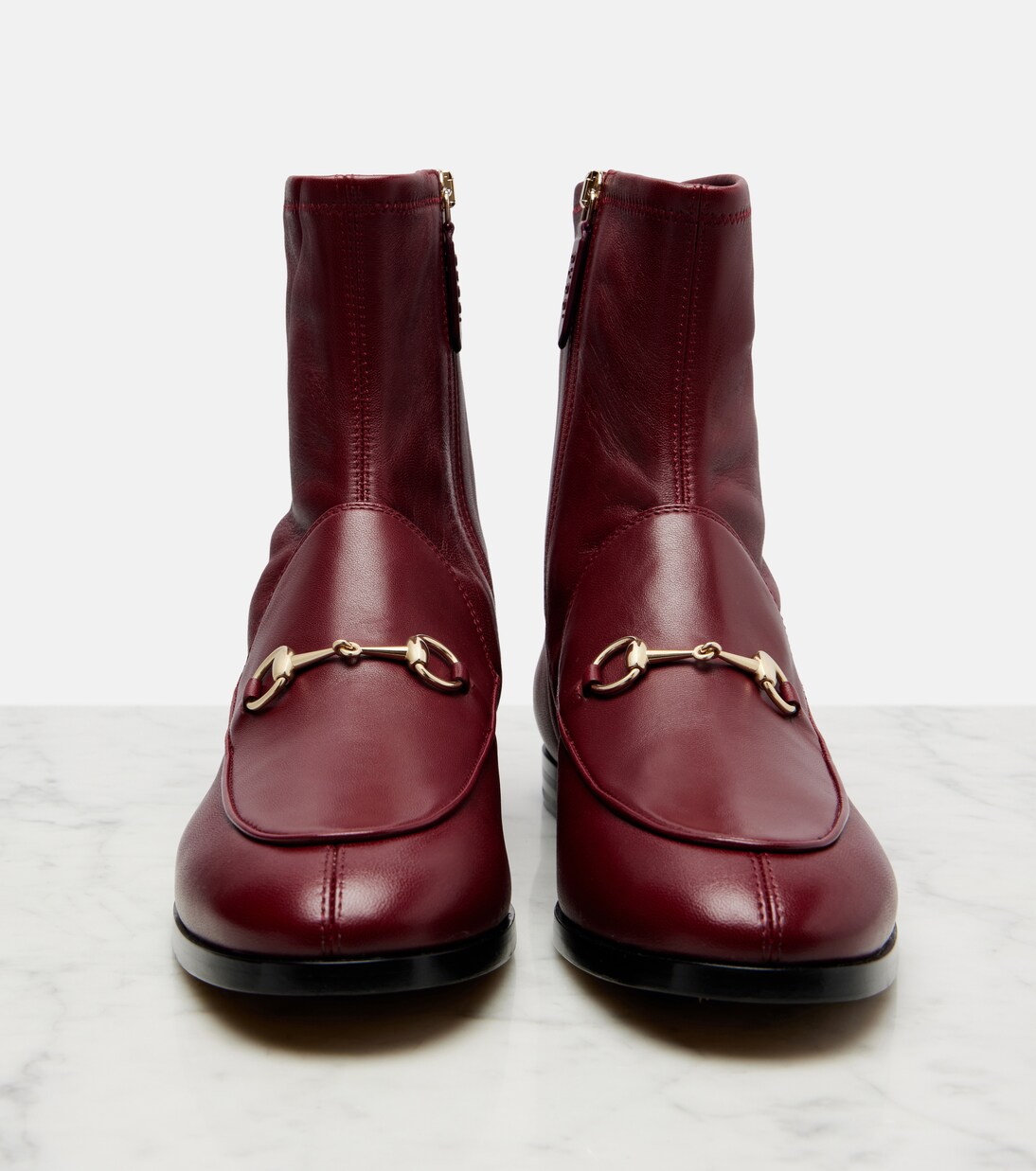 Horsebit leather ankle boots | Gucci