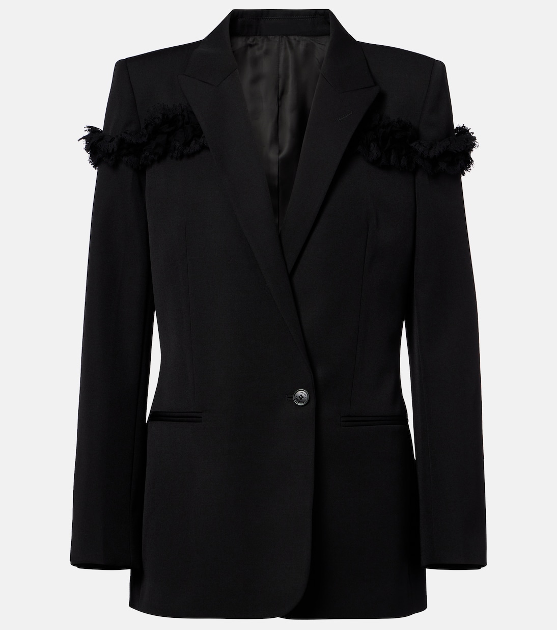 Blazer de lana con encaje | McQueen