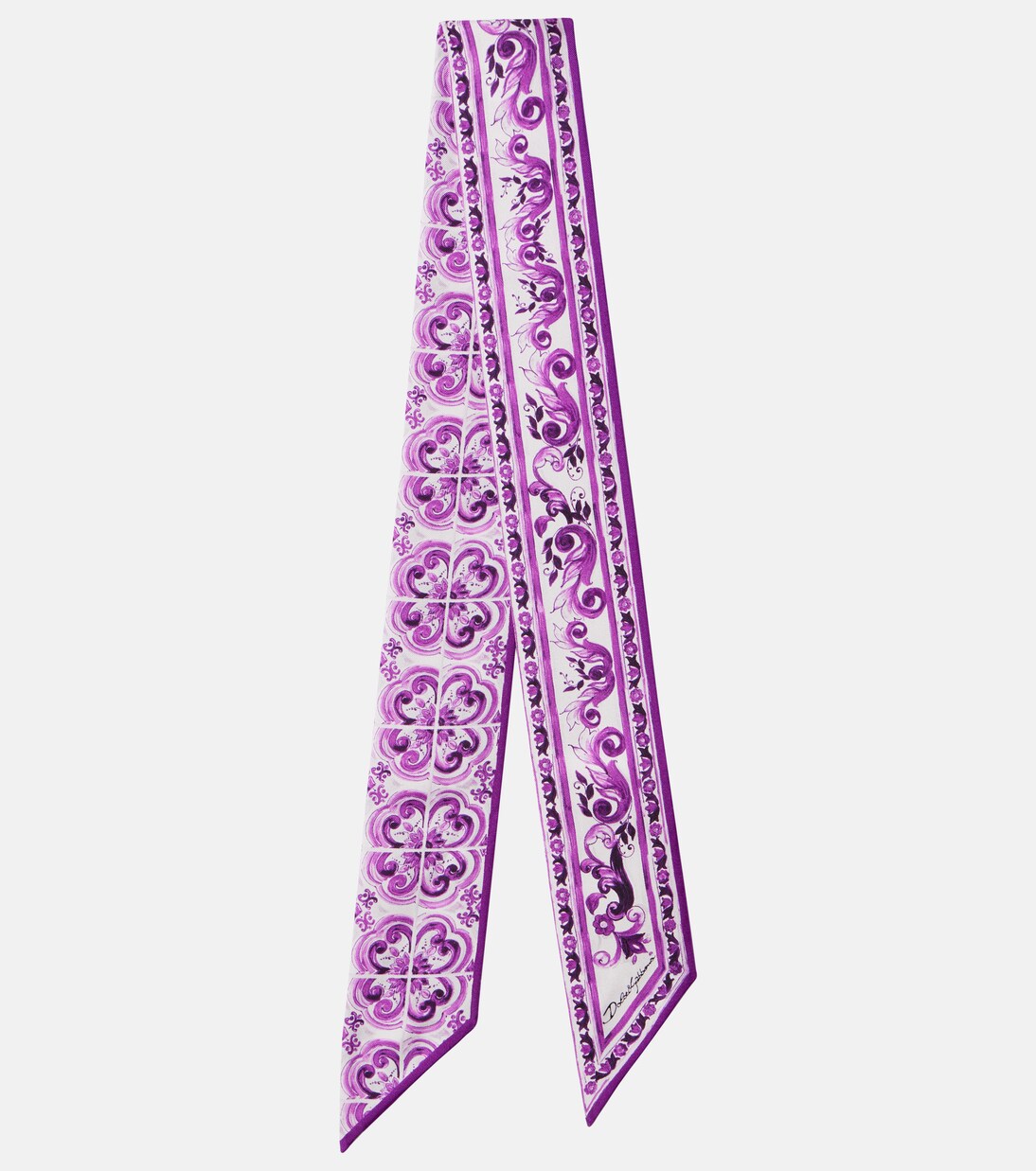 Majolica printed silk twill scarf | Dolce&Gabbana