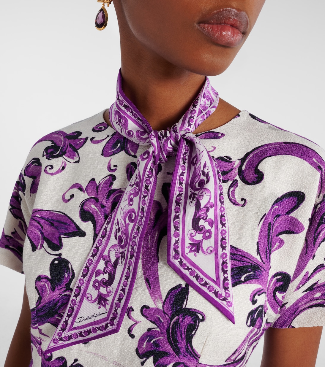 Majolica printed silk twill scarf | Dolce&Gabbana