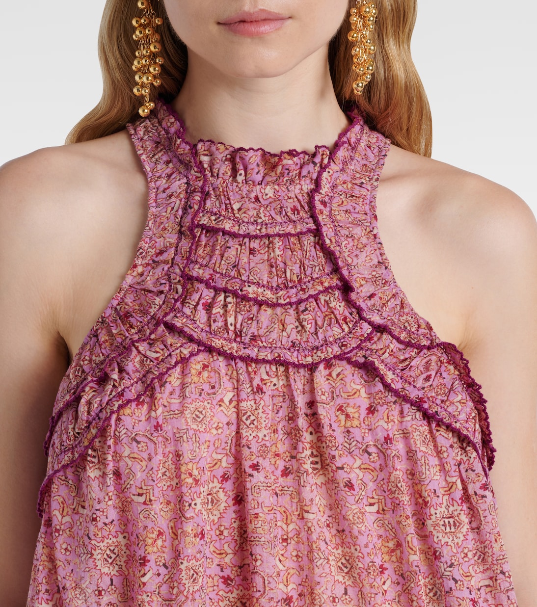 Carlee printed ruffled cotton blouse | Marant Etoile