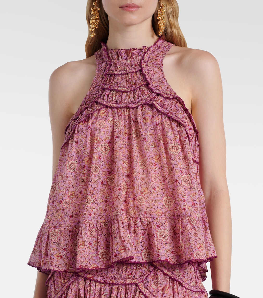 Carlee printed ruffled cotton blouse | Marant Etoile