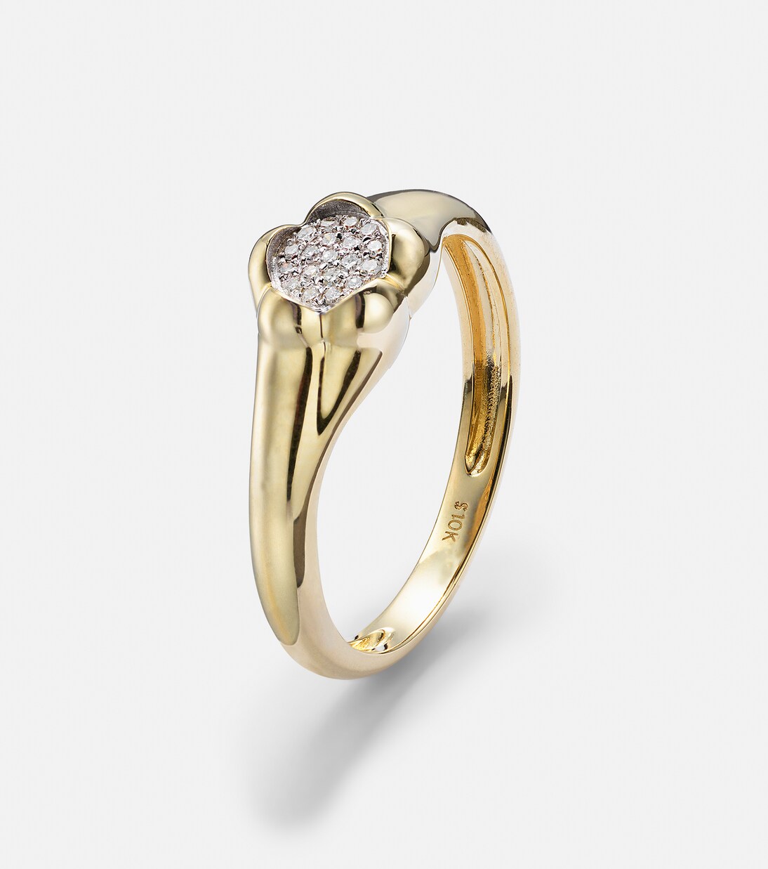Crosby 10kt gold ring with diamonds | Stone and Strand