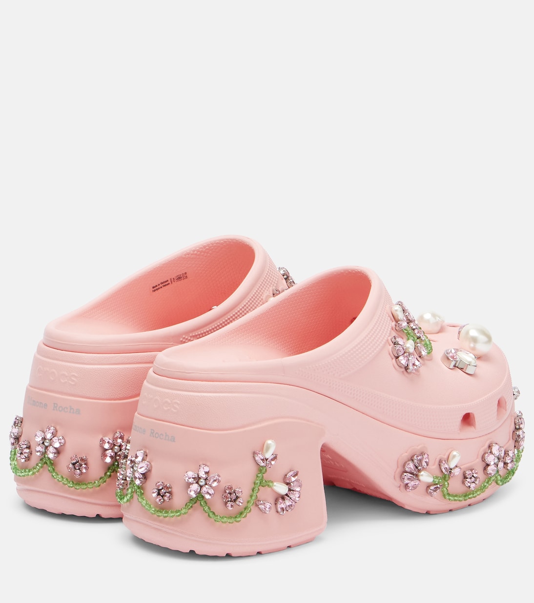 x Crocs Siren embellished platform clogs | Simone Rocha