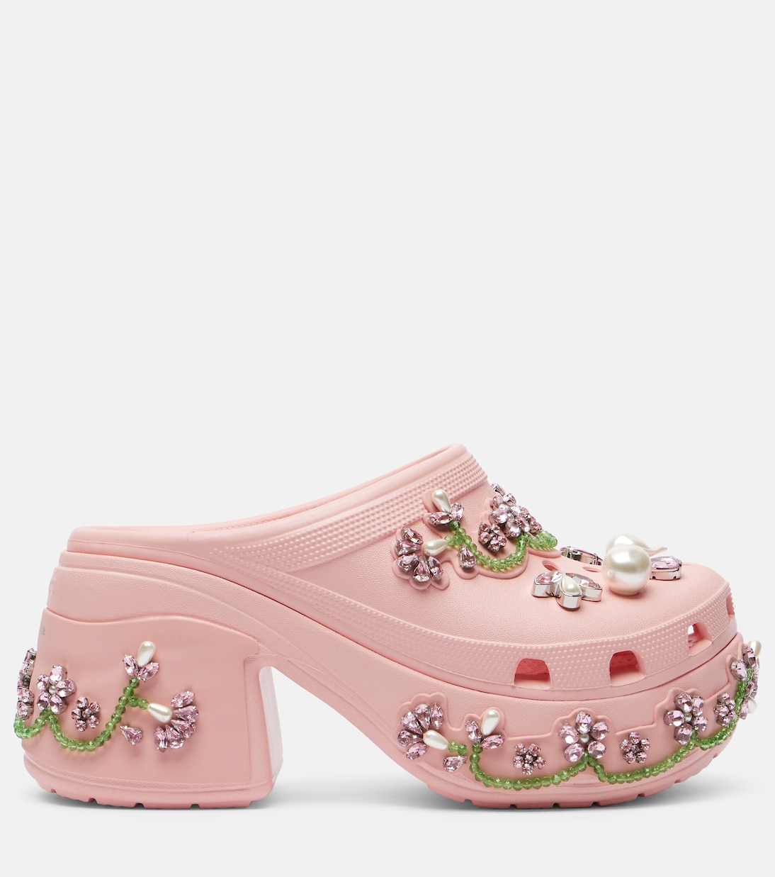 x Crocs Siren embellished platform clogs | Simone Rocha