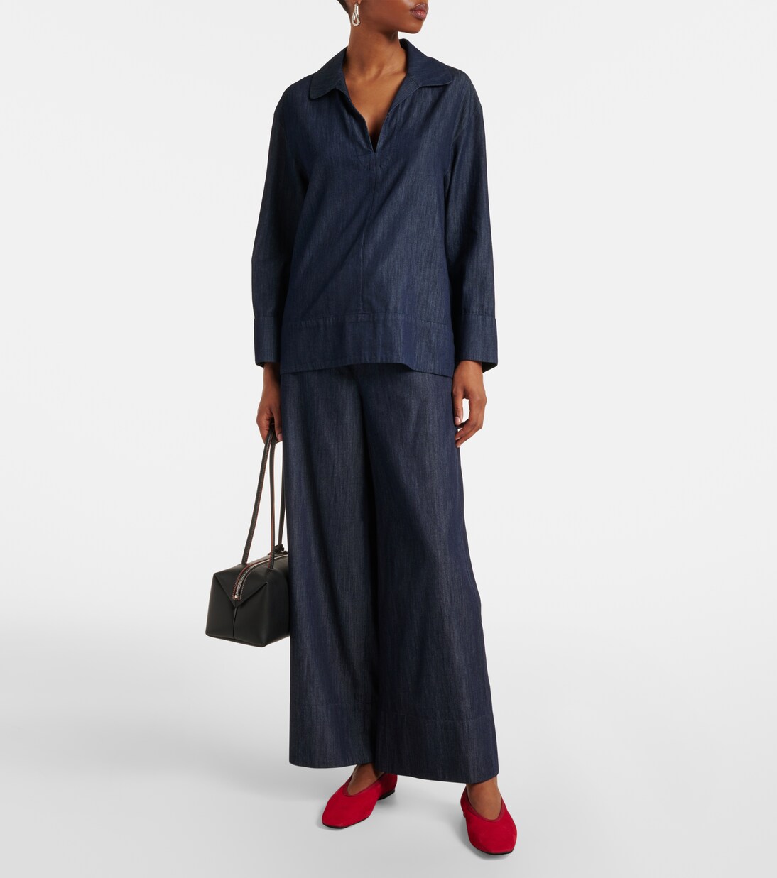 Pantaloni Jour in chambray di cotone a gamba larga | 'S Max Mara