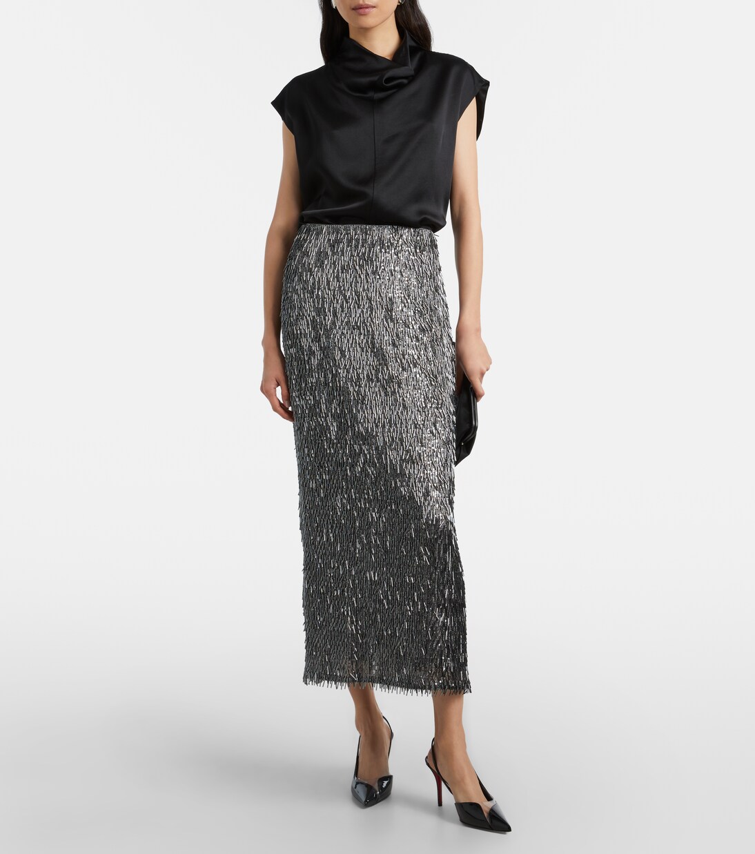 Sequined high-rise pencil skirt | Erdem