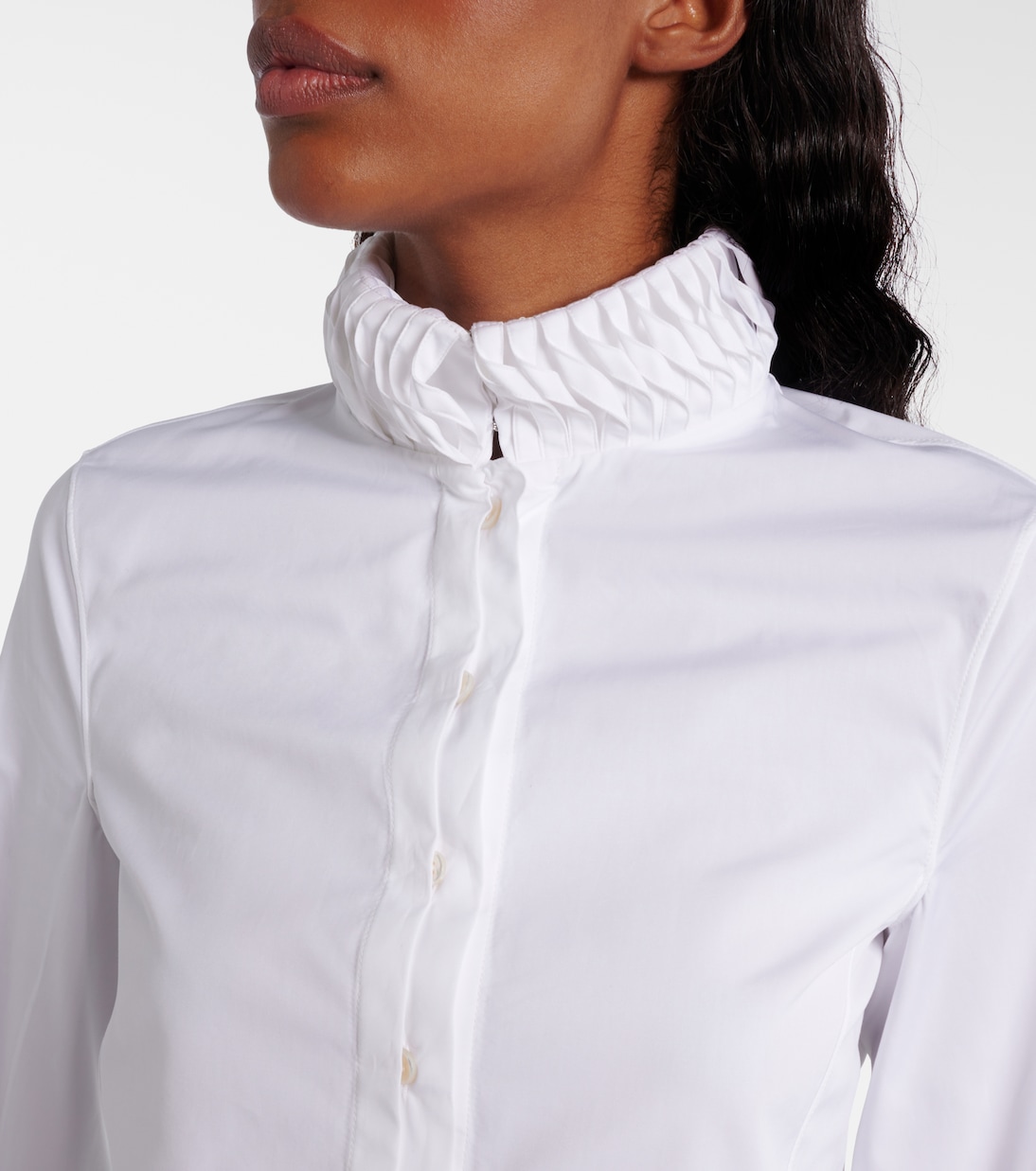 Cropped cotton poplin shirt | Alaïa