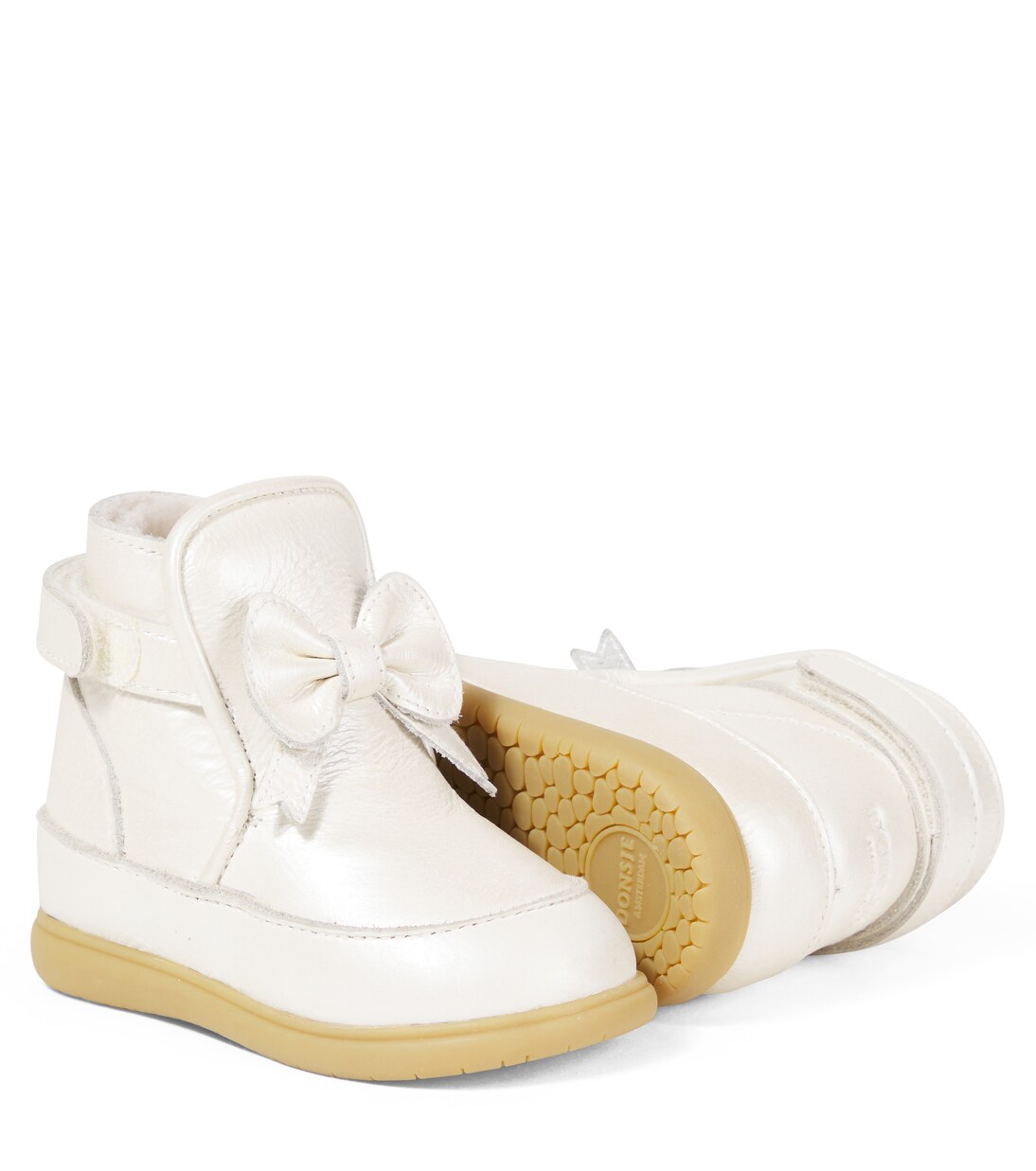 Bebé - botas Cemilla de piel con lazo | Donsje
