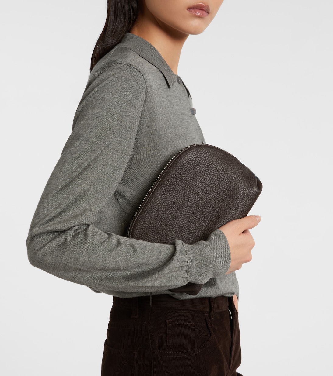 Agnes leather clutch | The Row