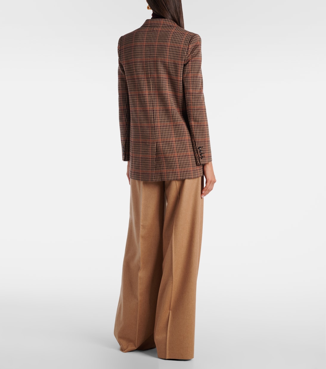 Guelfo checked wool and cotton blazer | Max Mara