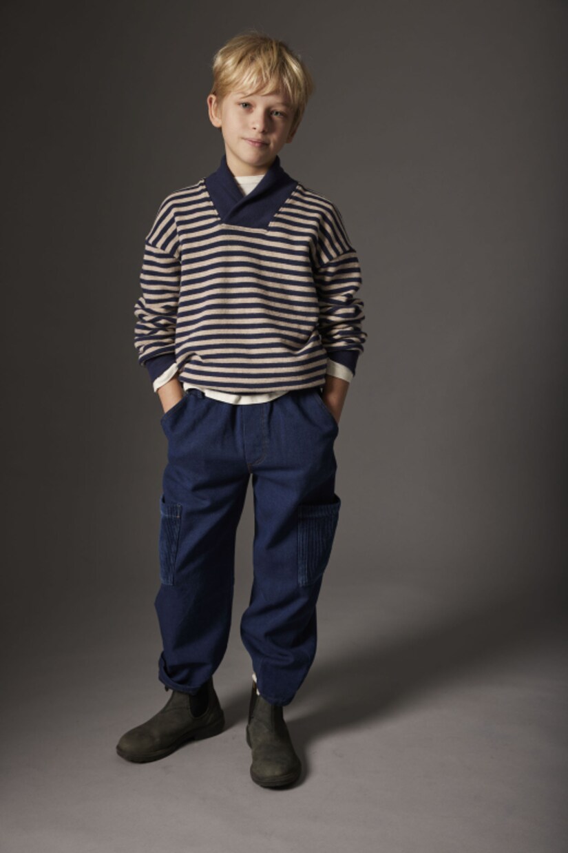 Alexis striped cotton-blend sweater | Cozmo