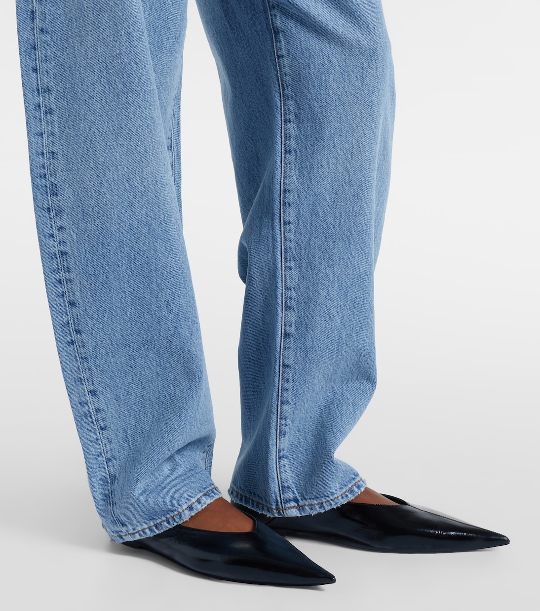 Jean barrel Low Slung à taille mi-haute | Frame