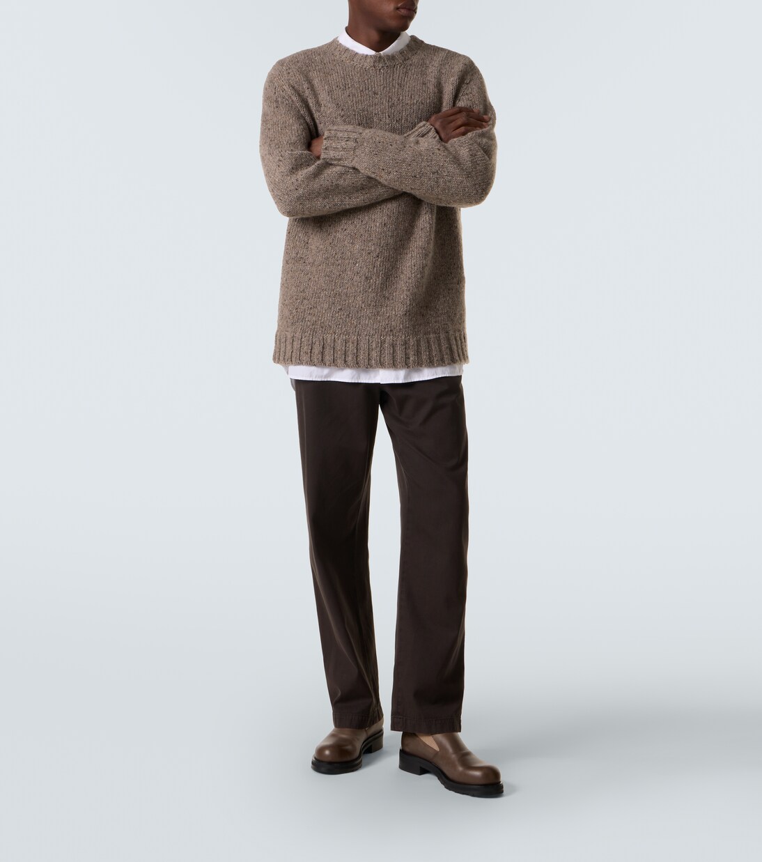 Ottis cotton and cashmere straight pants | The Row