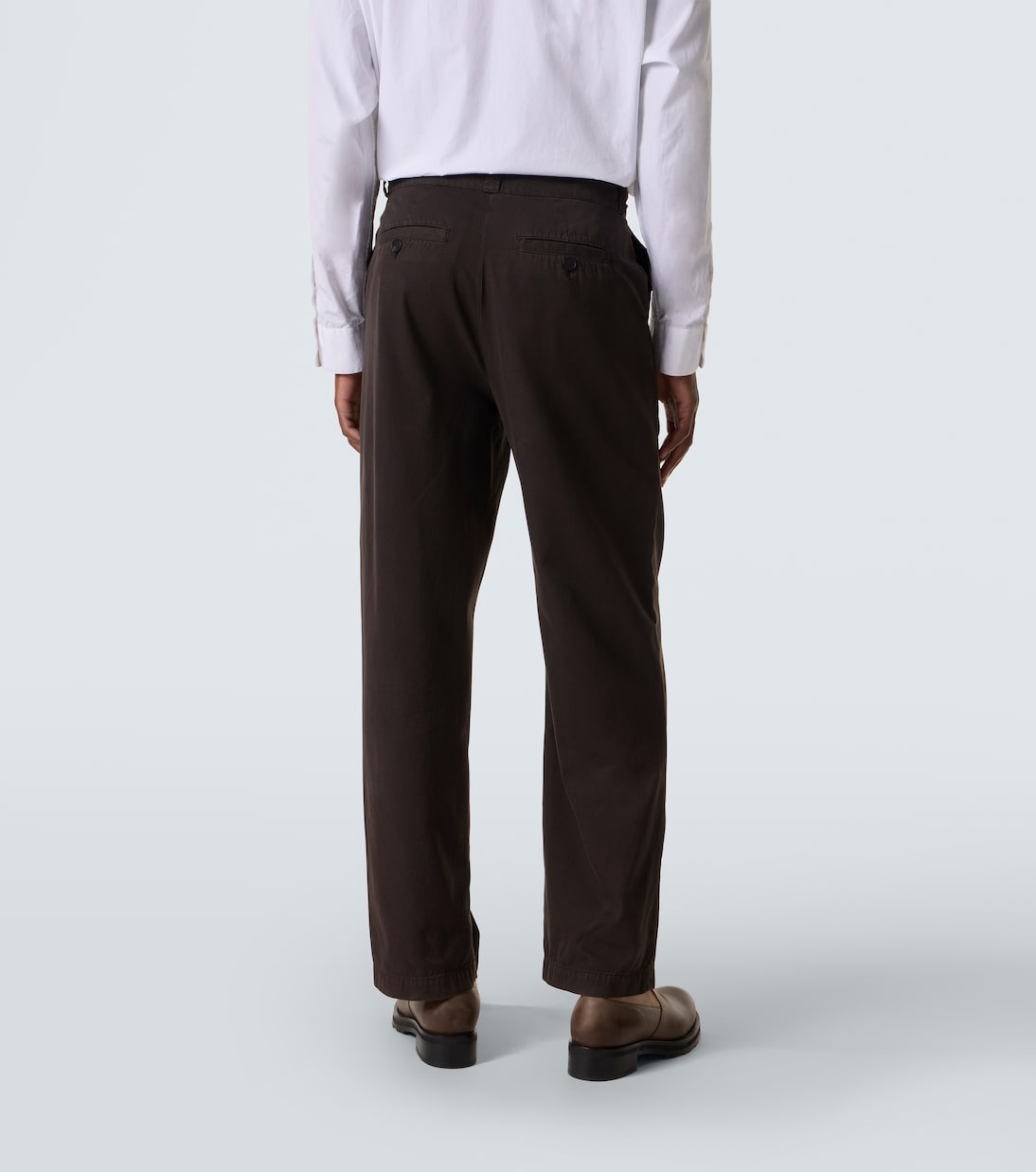 Ottis cotton and cashmere straight pants | The Row