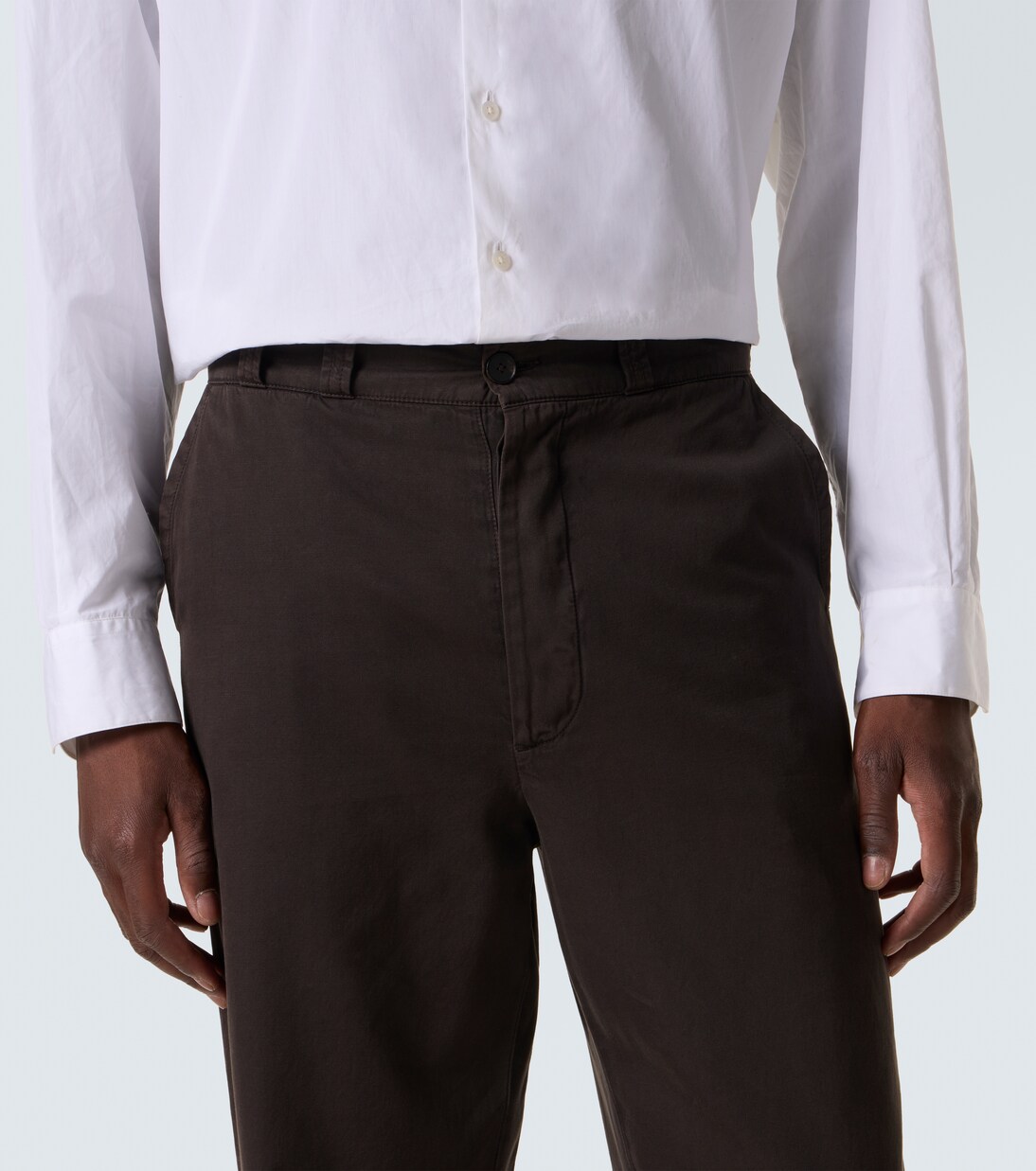 Ottis cotton and cashmere straight pants | The Row