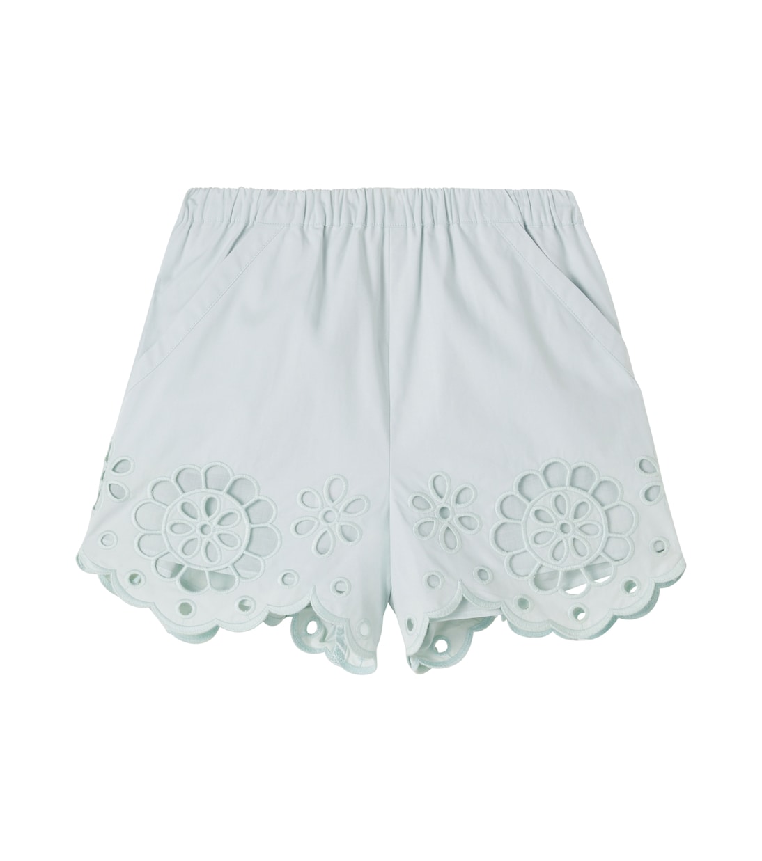 Shorts Awaken de algodón bordados festoneados | Zimmermann Kids