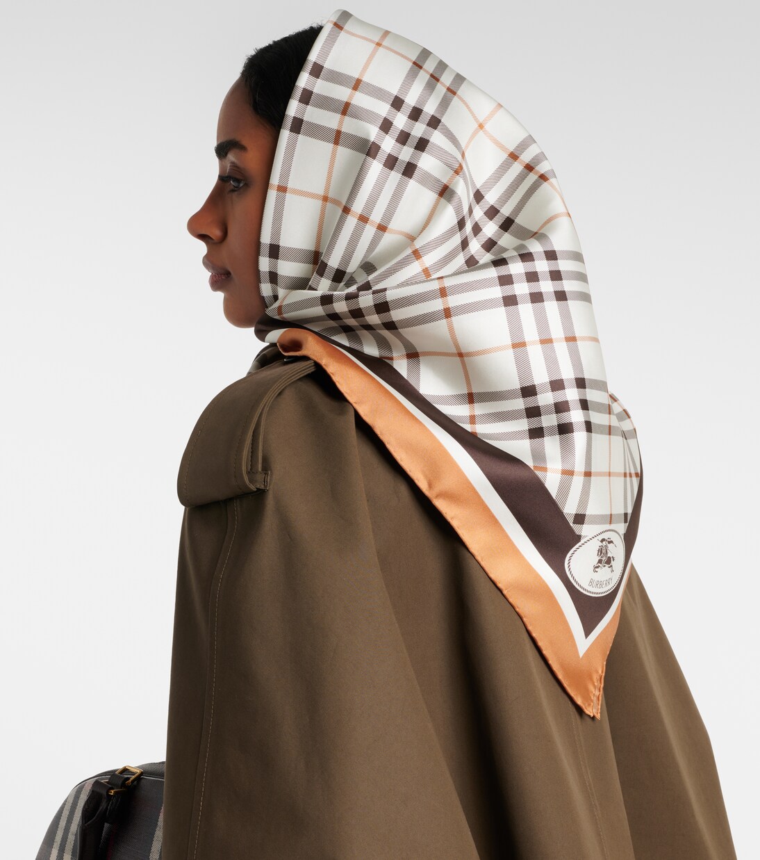 Burberry Check silk twill scarf | Burberry