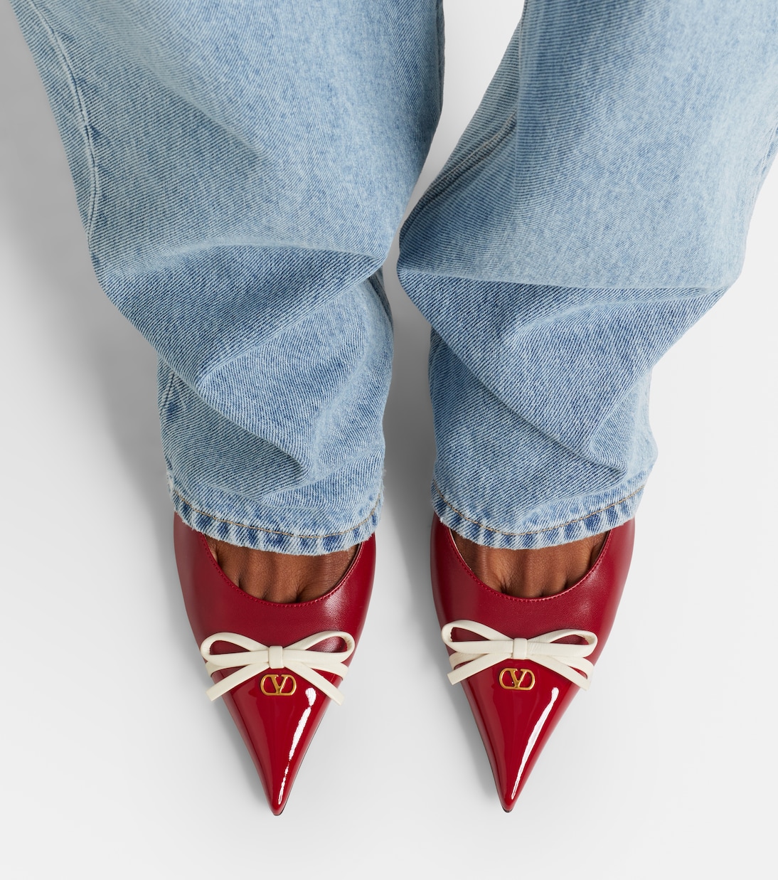 Slingback-Pumps Bepointy 80 aus Lackleder | Valentino Garavani