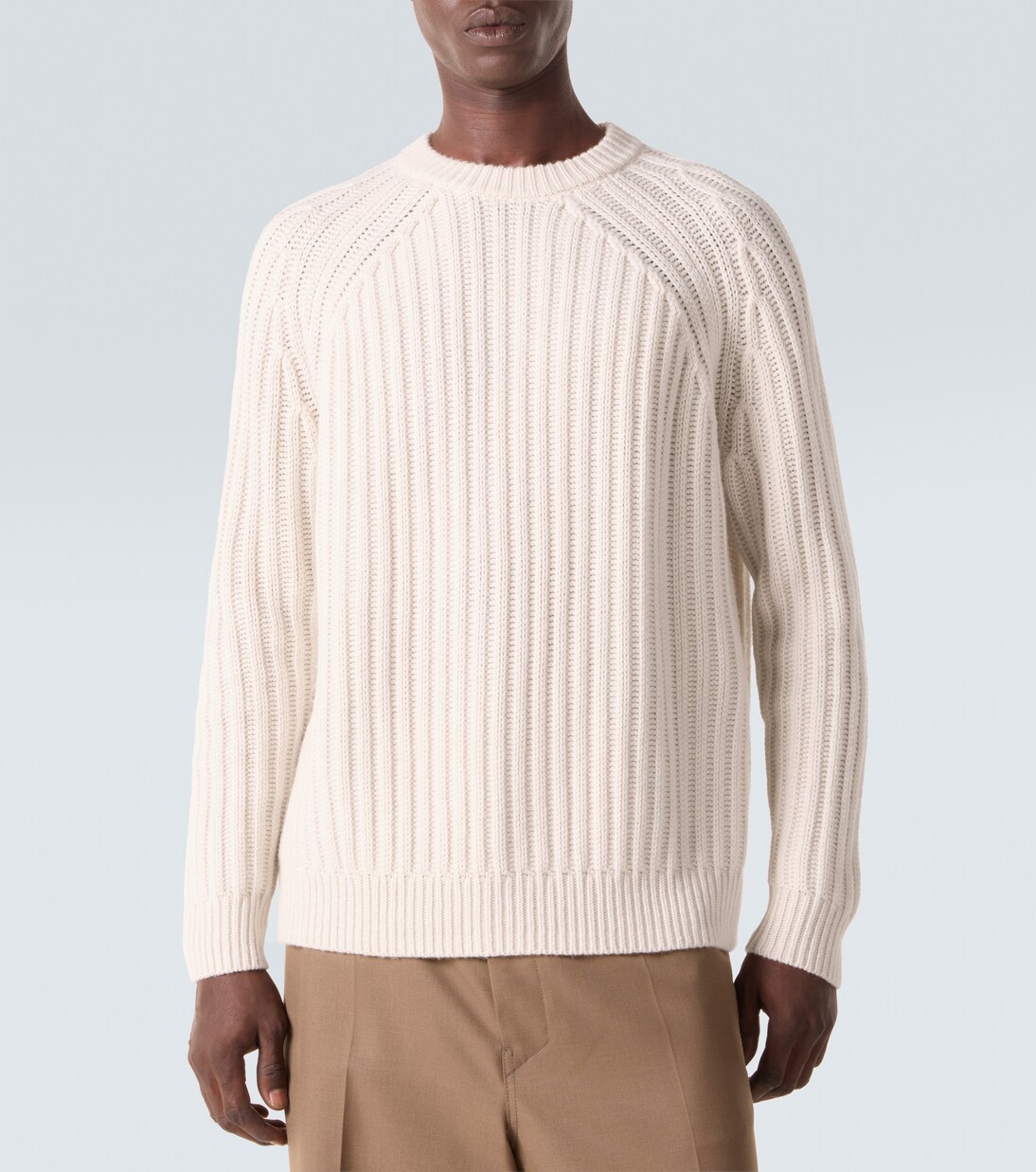 Ribbed-knit wool and cashmere sweater | Allude