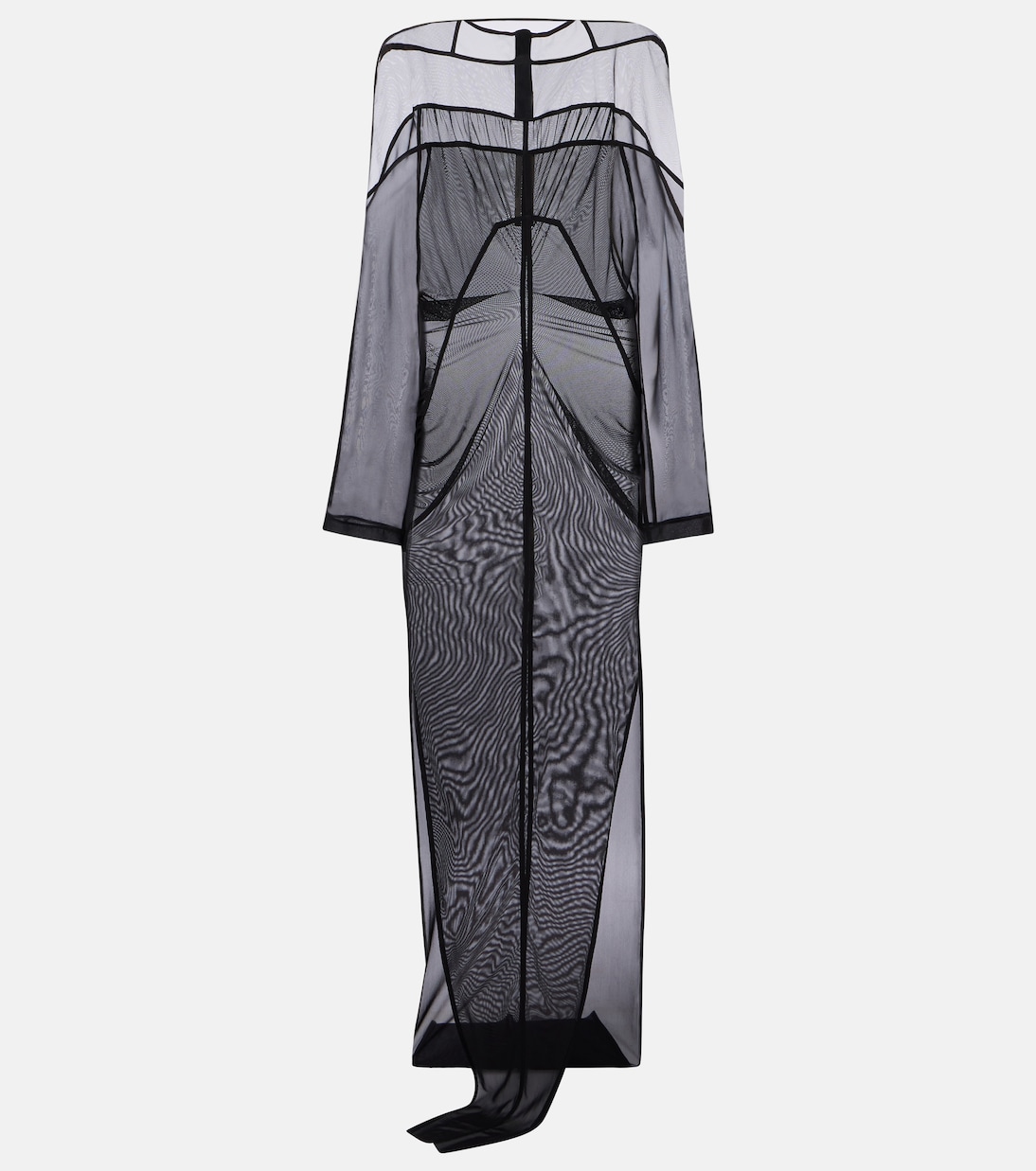 Abito lungo Collage in tulle e chiffon | Rick Owens
