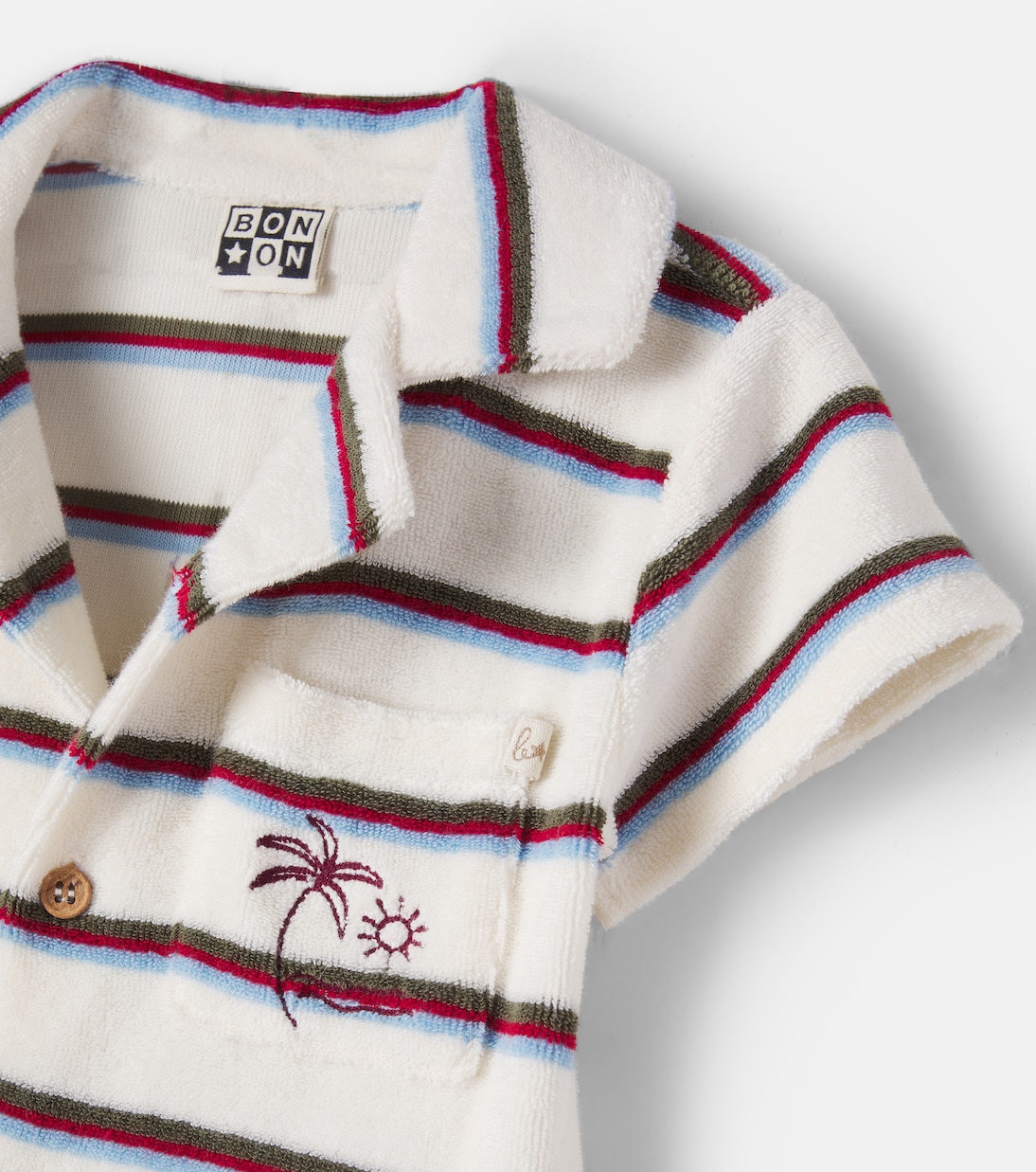 Baby Lilo striped cotton terry bodysuit | Bonton