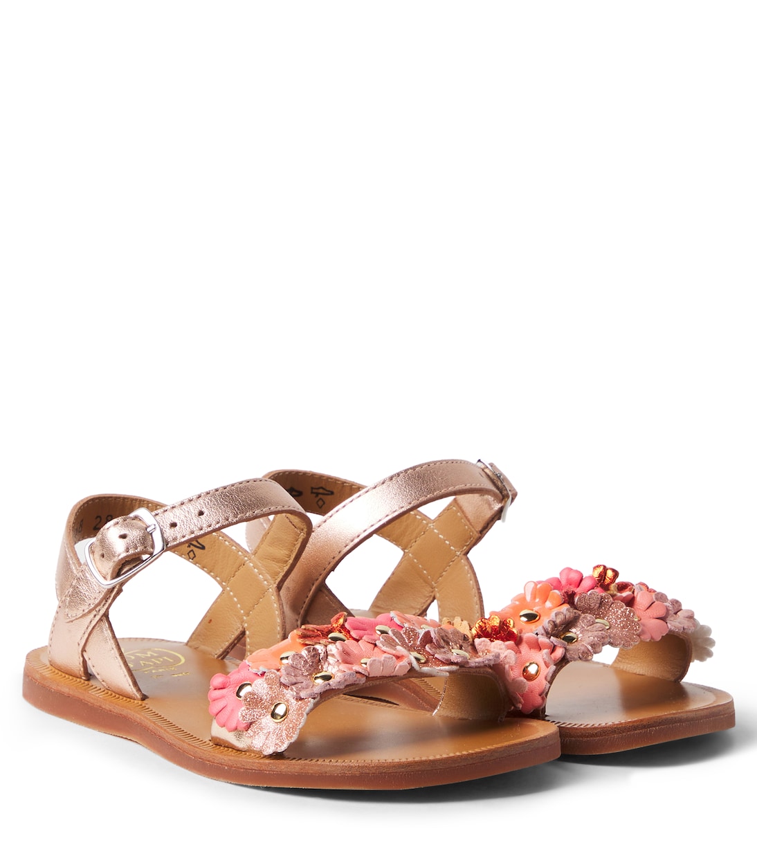 Plagette Multi Flo leather sandals | Pom d'Api