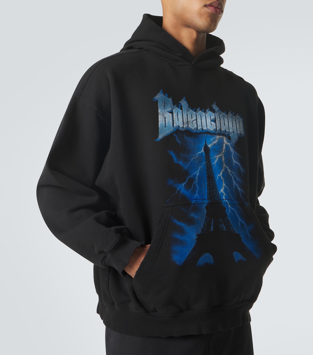 Bedruckte Kapuzenjacke aus Baumwolle | Balenciaga