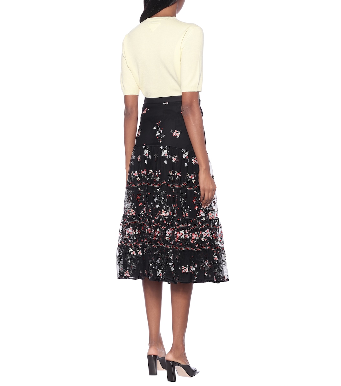 Embroidered tulle midi skirt | Tory Burch