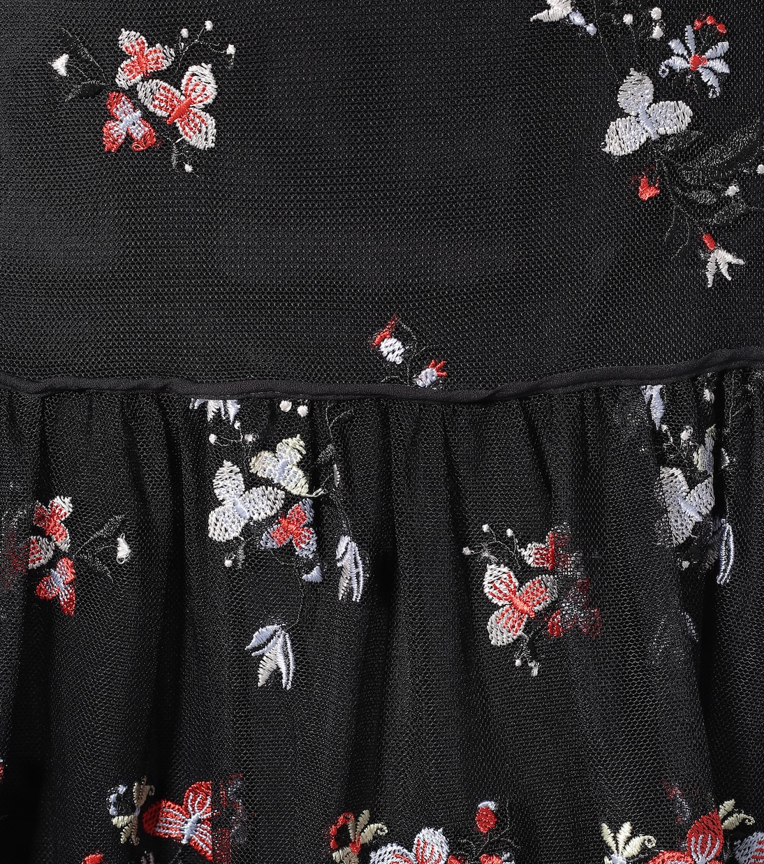 Embroidered tulle midi skirt | Tory Burch